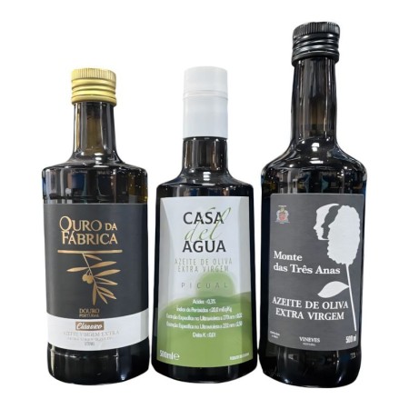KIT C/3 AZEITES DE OLIVA EXTRA VIRGEM
