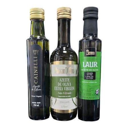 KIT C/3 AZEITES DE OLIVA EXTRA VIRGEM