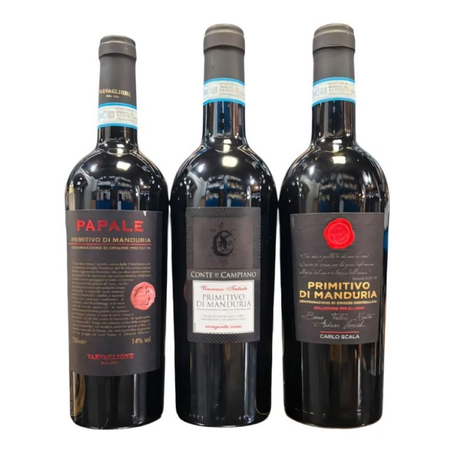 KIT C/3 PRIMITIVO DI MANDURIA DOC