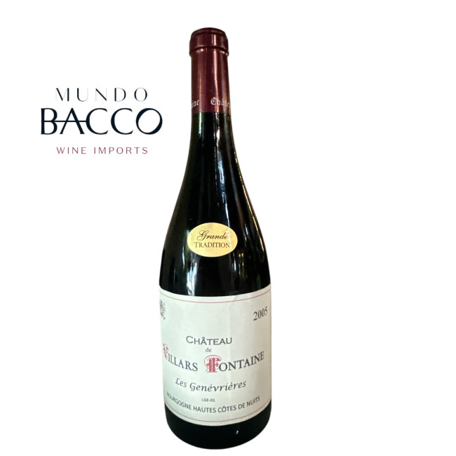 CHÂTEAU DE VILLARS FONTAINE LES GENEVRIÈRES 2005 750 ML