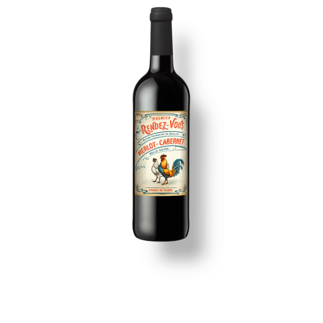 RENDEZ VOUS MERLOT CABERNET VINHO TINTO FRANCES 750 ml